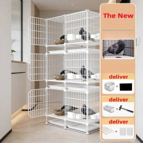 a68 type bird cage dimensions 14 57 x 28 35 x 53 94 inches double layer 3 compartment multiple sizes suitable for different birds and sizes activity area smooth door opening easy feeding water replacement and cleaning