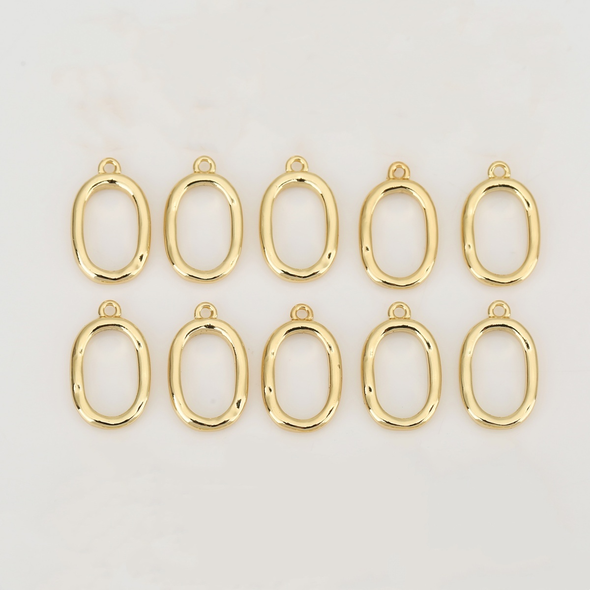 TEMU 10 pezzi, Rame, [Stile Western] - Design con ciondolo ad anello facile - Ciondolo con fibbia unisex, ornamento per catena. per la realizzazione