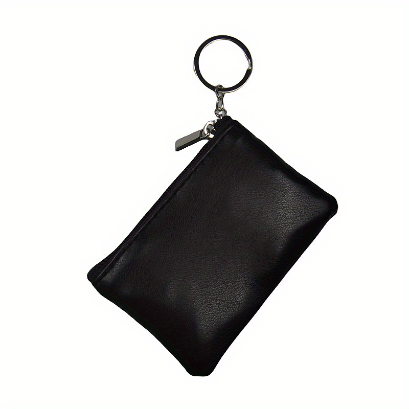 Image of Men's/women' Compact Leather Wallet For , Bus Cards, Credit Cards, And , Mini Key Pouch, Versatile Storage Clutch.