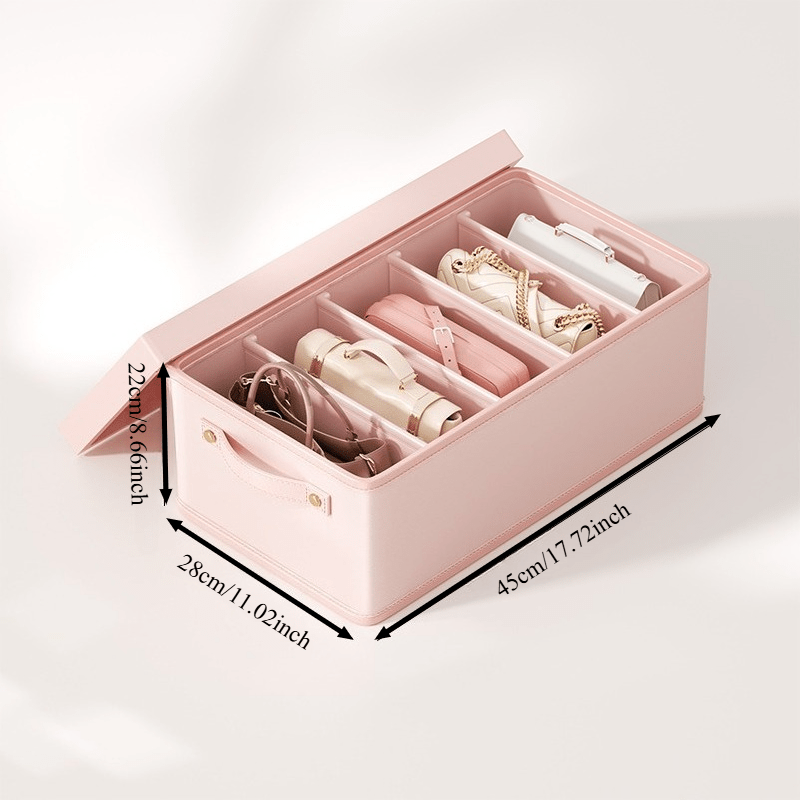 2pcs Foldable Storage Boxes with Multi-Compartment Design