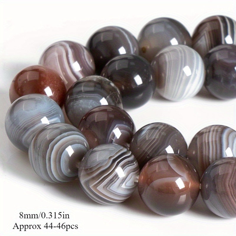 Image of Botswana Agate Beads Grade Aaa Genuine Natural Gemstone Round Loose Beads 6/ 8/ 10mm For New Year Gift Jewelry Making