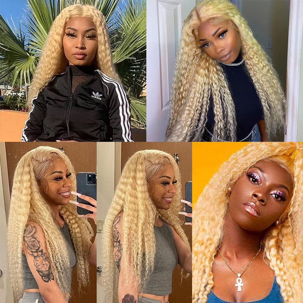 1pc 613 bundle human hair blonde water wave bundles 100g pc  display picture 2