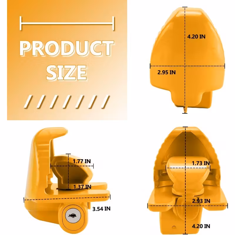 1pc   heavy duty trailer hitch lock universal fit 1 7 8 2 2 5 16 couplers steel construction knob control cutting   anti pry waterproof dustproof for vehicles trailers rvs red Product details 7
