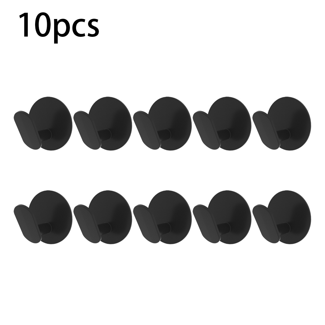 TEMU 10/15/20pcs Of Modern Black Wall Hooks For Bathroom Additions - Adhesive Towel Hangers Suitable For Bathroom And Kitchen - Sturdy Holders For