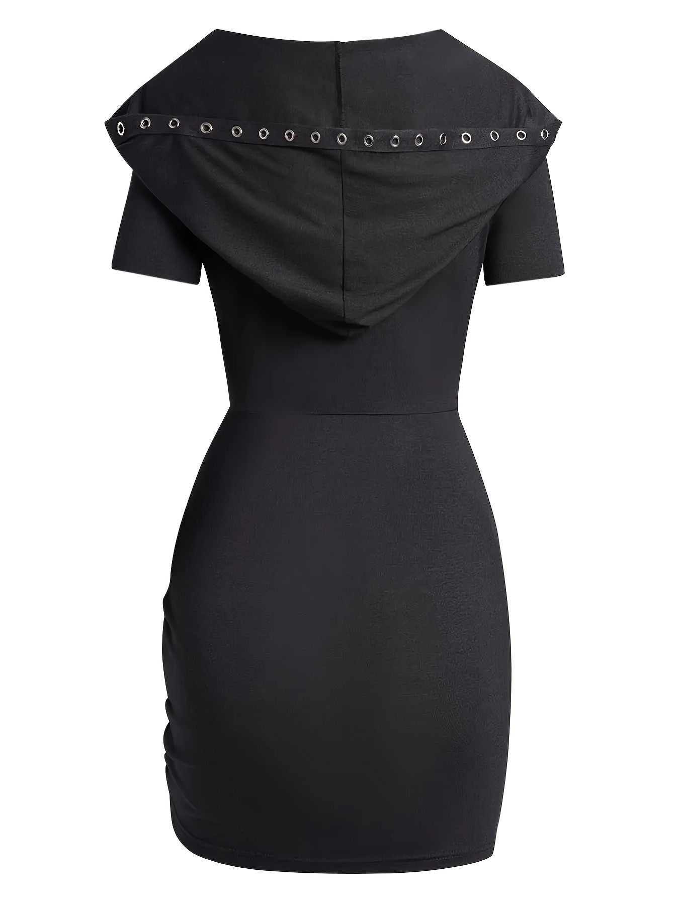 plus size hooded bodycon dress plus size gothic style hooded bodycon dress metal