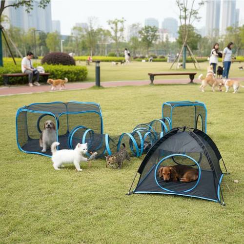 outdoor cat enclosures for indoor cats 3in 1 4in 1 outdoor cat tent with portable up visual mesh cat outside playhouse for cats puppy small animals