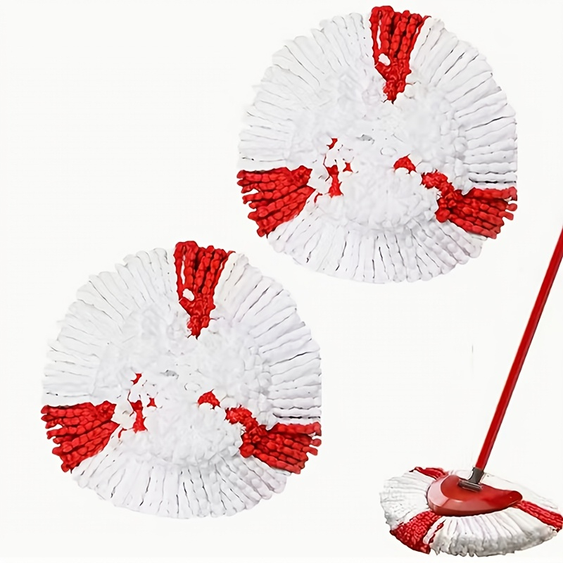 TEMU 2 set di testine di ricambio rotanti in microfibra ultra fine, testine per triangolari rosse e bianche rotanti gradi, lavabili con acqua, adatte