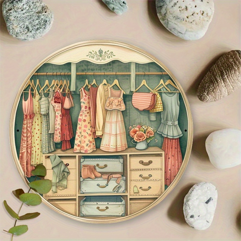 TEMU 2d Flat - Room Decoration Design Themed In A Colorful . Cabinet - 19.99 X 19.99 Cm. Printed Aluminum Sign In 2d For Home Decor, Kitchen Decor,