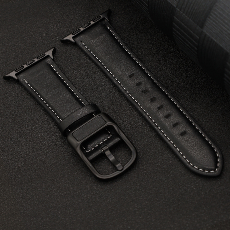 Synthetic Leather Strap for Iwatch Ultra 10 9 8 7 6 SE 5 4 3 2 1 Casual Strap Watchband for Iwatch Band 38mm 40mm 41mm 42mm 44mm 45mm 49mm