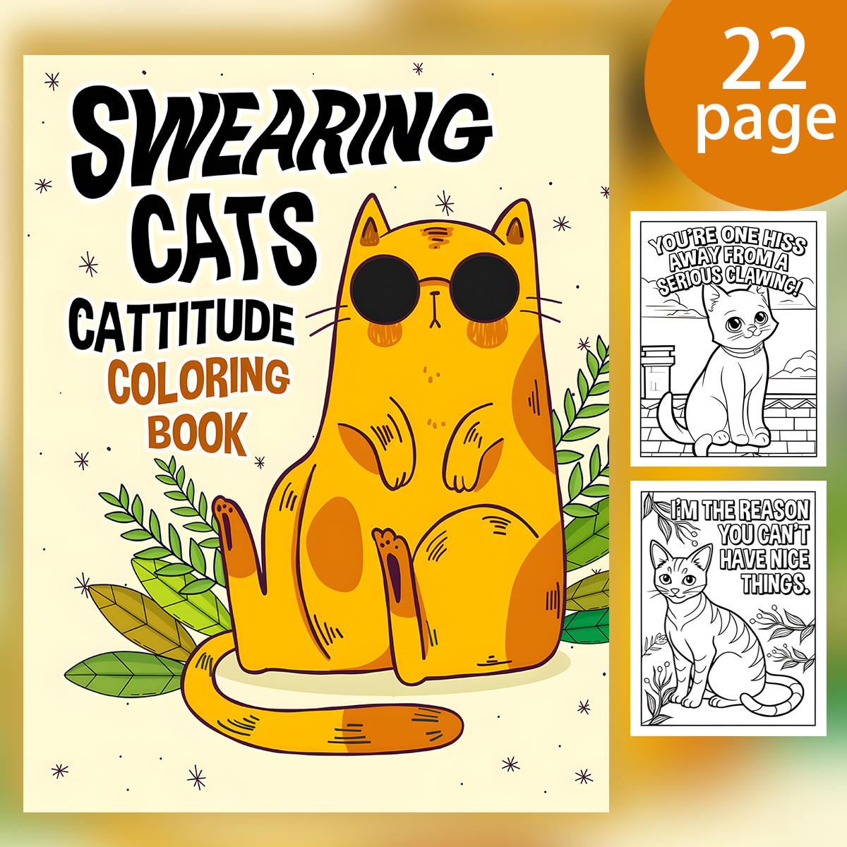 

1pc Themed Coloring Book, 22 Pages, Premium Paper, 29x20cm, Unique , Activity For Teens And Adults, Ideal For Valentine's, Christmas, Halloween, New Year, Birthdays, And Parties