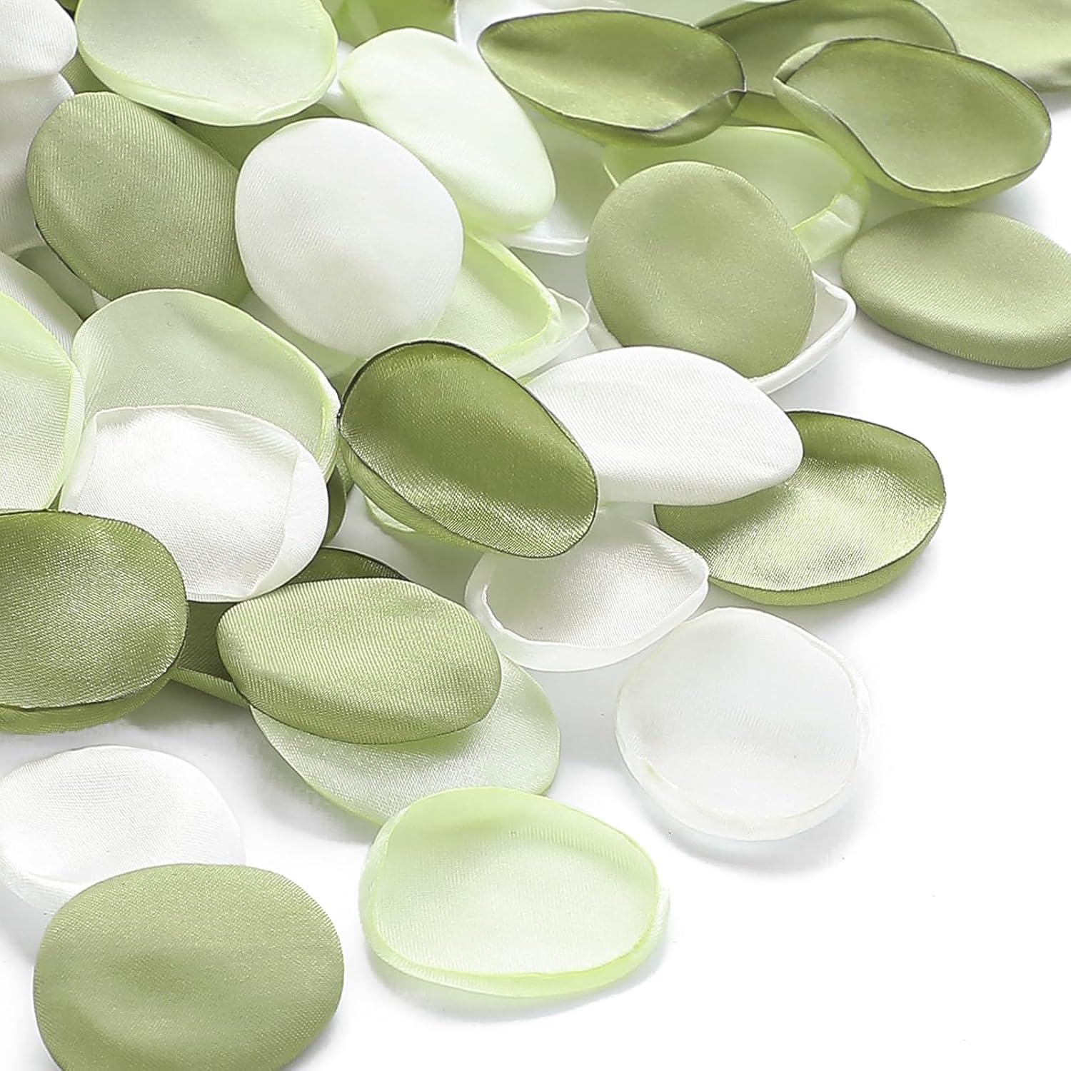 120/ 240pcs Rose Petals Sage Green Faux Silkyy Flower Petals For Wedding Basket Aisle Dinner Table Centerpieces Party Confetti Bridal Shower Romantic Night Decoration