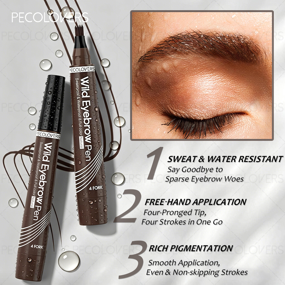 3 Colors Available Micro-Blade Precision Brow Pen - Intelligent 12H Longwear Core & Climate-Adaptive Formula, Oil-Control Transfer-Proof Matte Finish,Ideal for Daily Essentials & On-the-Go Touch-Up - Professional Waterproof Brow Definer