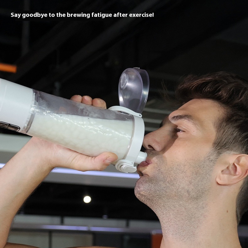 Premium Electric Protein Shaker Bottle with Lockable Blender, USB Rechargeable & Built-in Lithium Battery, Leak-Proof Design, BPA-Free, No Additives, Portable Blender Cup for Protein Shakes, Smoothies, Shakes