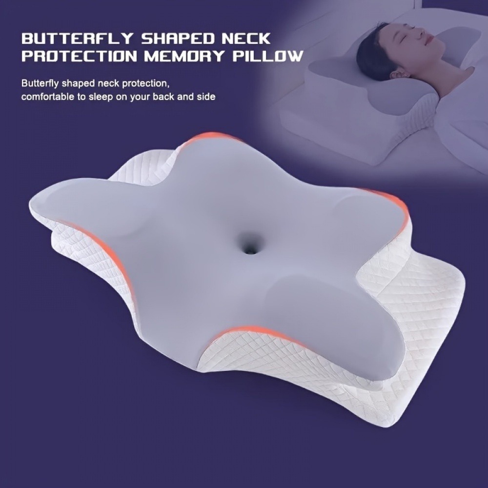 TEMU Almohada ergonómica de , 1/2 piezas - Almohada refrescante para cuello, ropa de cama y portátil, mejora la calidad del sueño