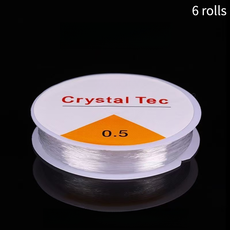 Assorted Elastic Cord DIY Jewellery Accessories, 6 Rolls