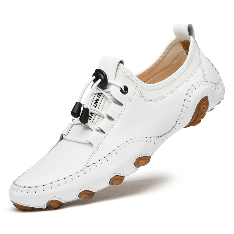 Men's Big Size Loafers One-piece Breathable Casual Shoes Soft Sole Driving Lazy Shoes