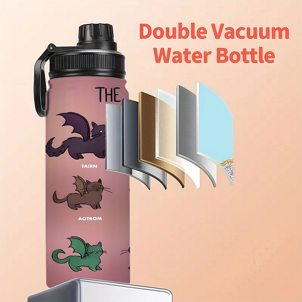 one piece of 20oz stainless steel water tumbler the   series featuring   of flying cats double wall vacuum insulated reusable multipurpose cups with a lid suitable for   and camping