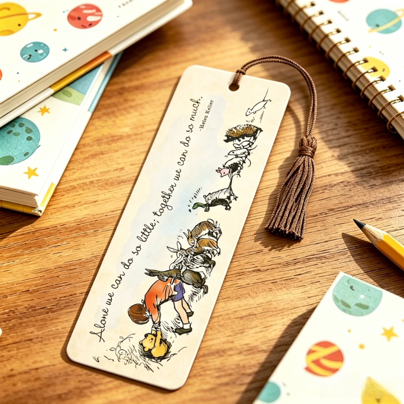 TEMU 1pc 2d Flat Acrylic Fun Reading Bookmark, 2d Flat
