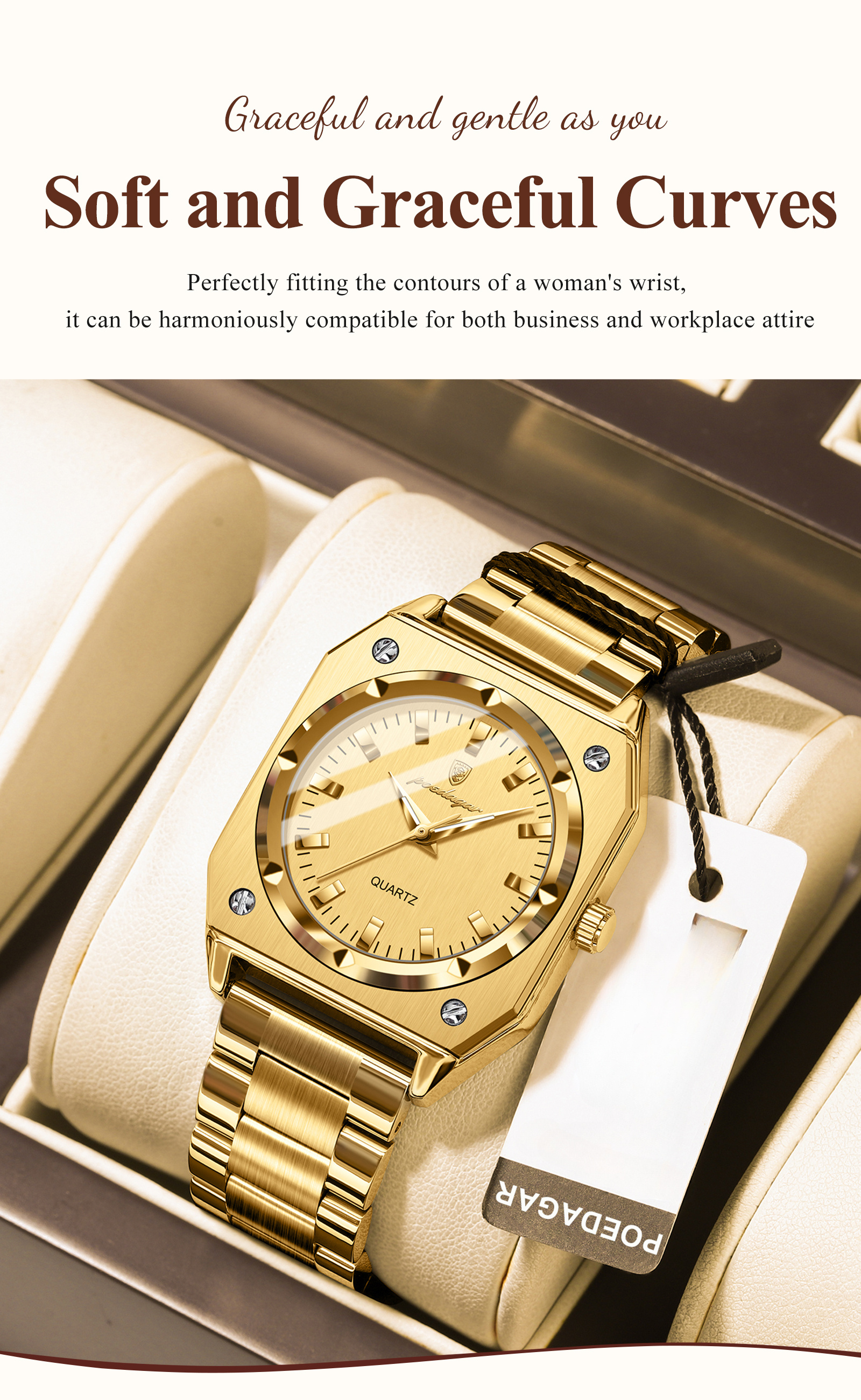   luxury high quality womens   light waterproof womens watch stainless   quartz watch details 3