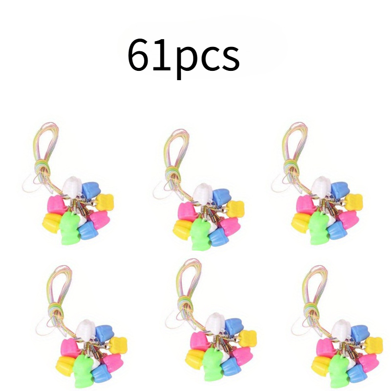 TEMU 61pcs Colorful Kids Tooth Fairy Box, Teeth Keepsake Collection Box With Mixed Lanyards, Adult Wisdom Teeth Storage Box With Soft Lid,