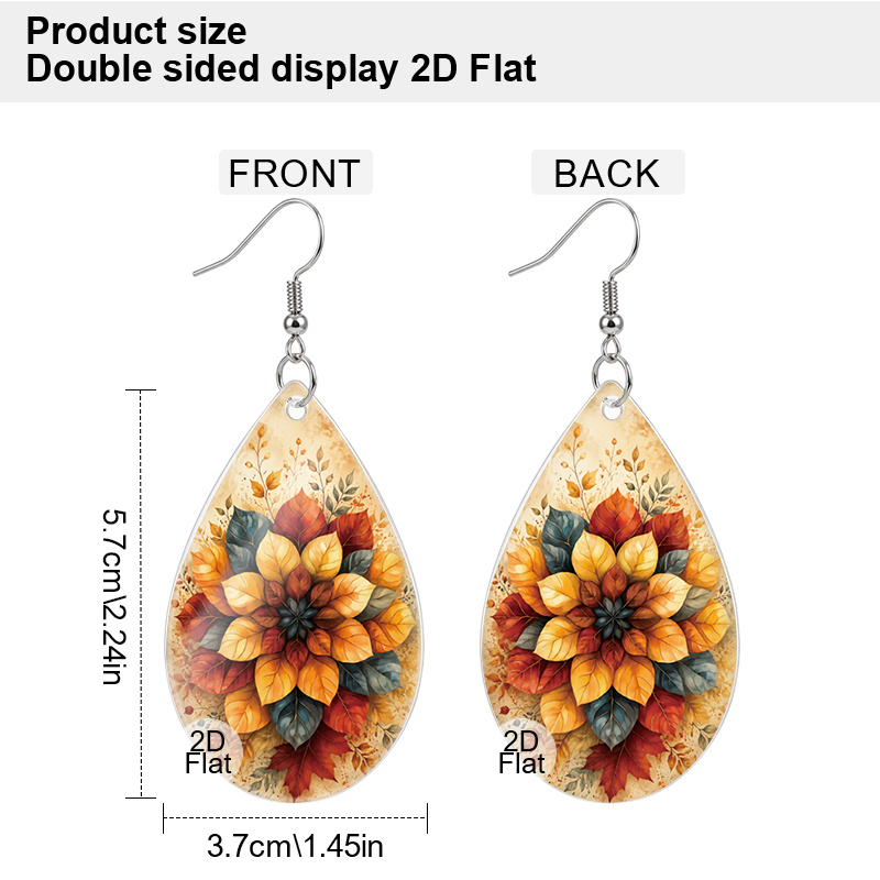 Women's Vintage Scottish Leaf Mandala Earrings