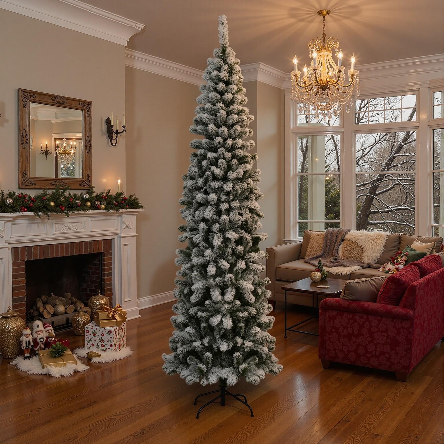 Christmas Tree Pencil 7. 5ft With 641 Branch Tips And Foldable Metal Stand