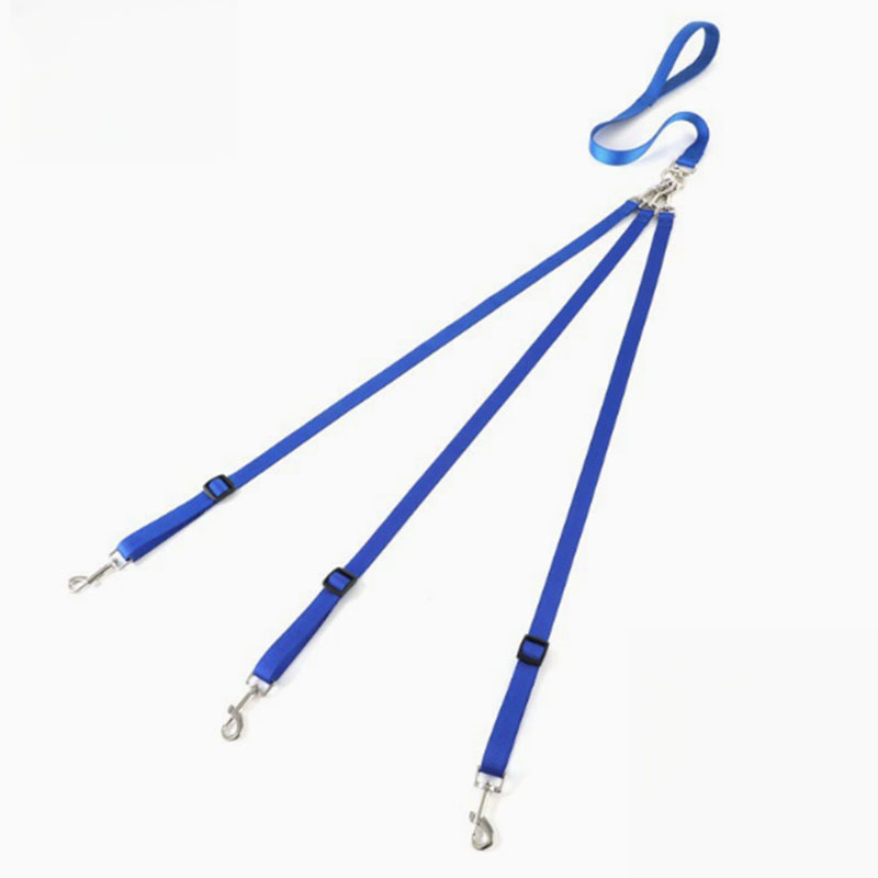 TEMU 3-in-1 Detachable Dog Leash For 1-3 Dogs, Multi-configuration Walking Lead, Lightweight Nylon Multiple Colors, Adjustable Length For Multi-dog