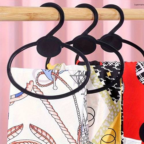 20pcs scarf hooks oval scarf hanging rings tie scarf brackets space saving plastic scarf containers suitable for store household bandana and storage