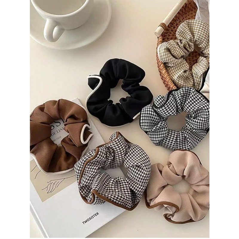 7pcs Checkered Hair Band Set