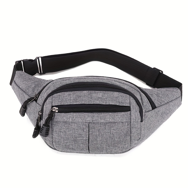 Women's Waist Bag, Unisex Nylon Fabric Crossbody Bag, Large Capacity With 4 Pockets, Adjustable Shoulder Strap, Casual And Lightweight Chest Bag, Suitable For Outdoor Cycling And Running