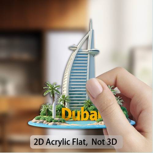 dubai magnet replica of the and dubai tower acrylic fridge magnet with arabic symbols and palm tree patterns suitable for office use travel souvenirs and birthday gift for uae enthusiasts iconic model