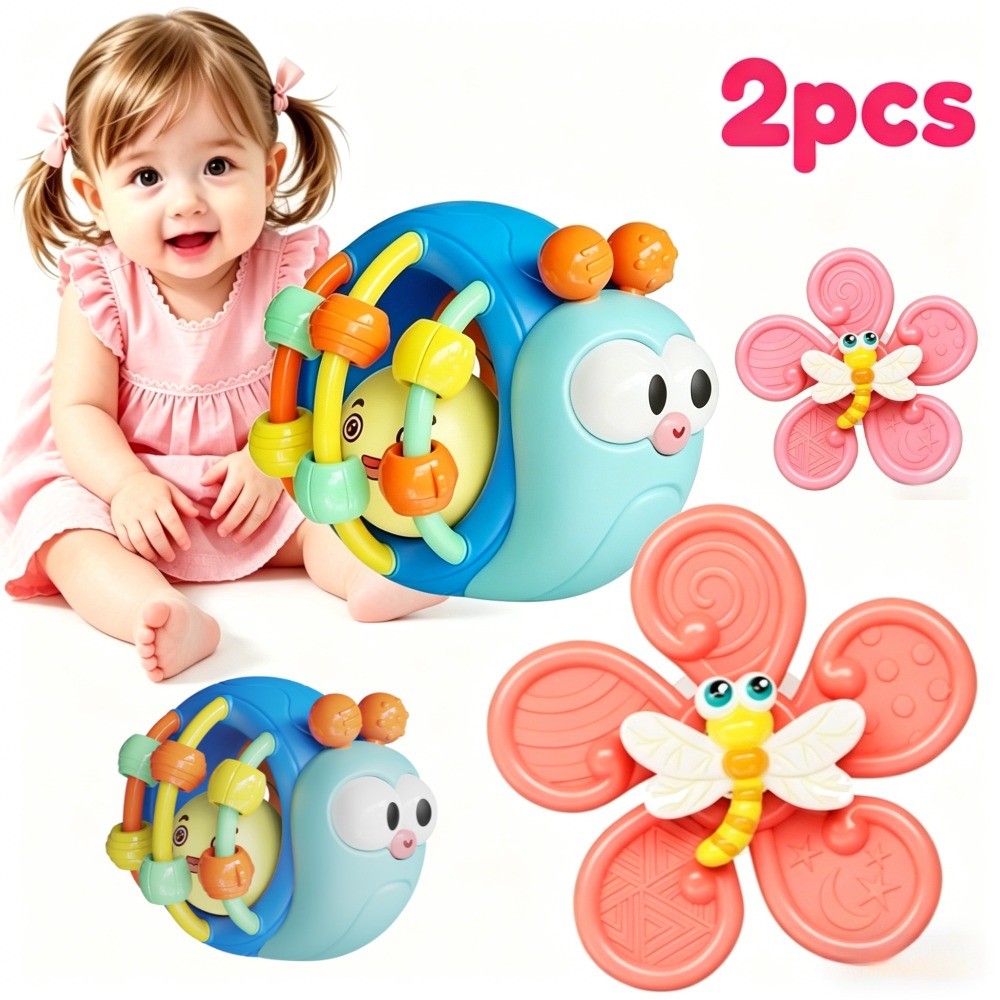 2pcs Baby-Grade Vibrating Hand Bell Toy