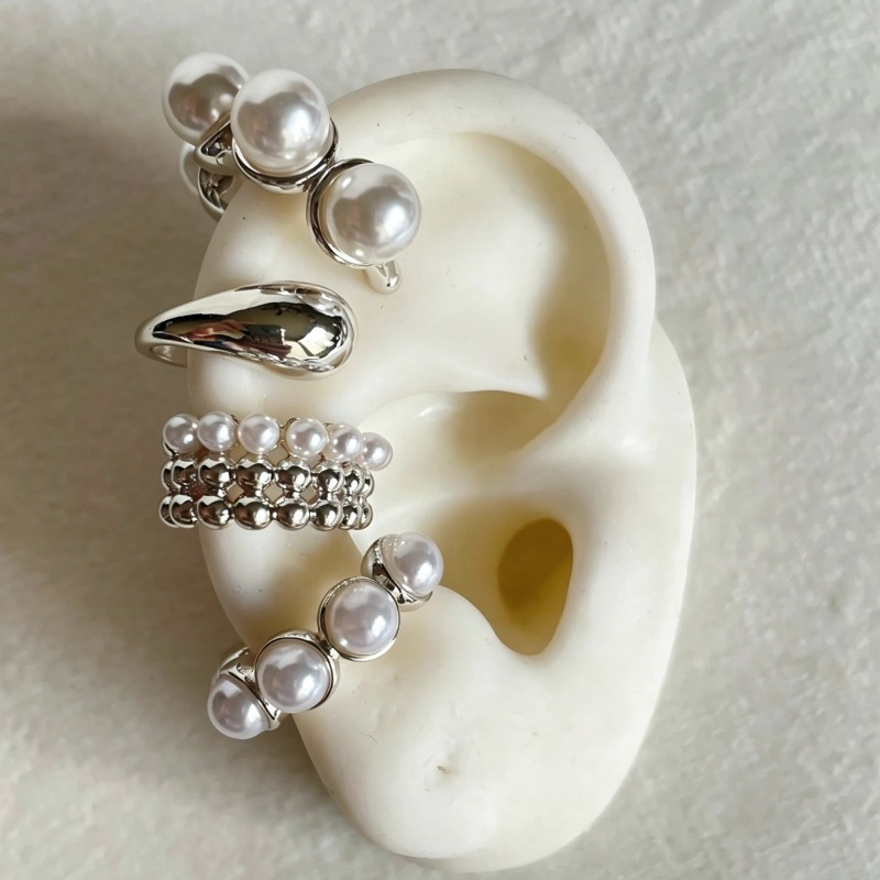 TEMU 4pcs Women's Ear Clip Set Temperament Elegant Fashion Niche Design Sense No Piercing Daily Vacation Party Gathering Anniversary Valentine's Day