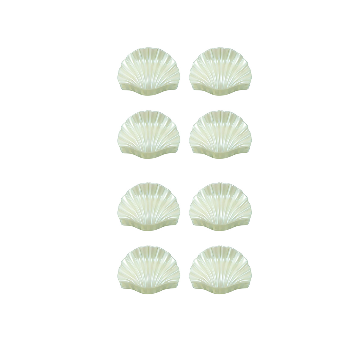 TEMU Summer New Versatile French Romantic Seashell Claw Clip 8pcs Set Hair Clip Women's High-end Back Hair Up Suitable For Beach Travel