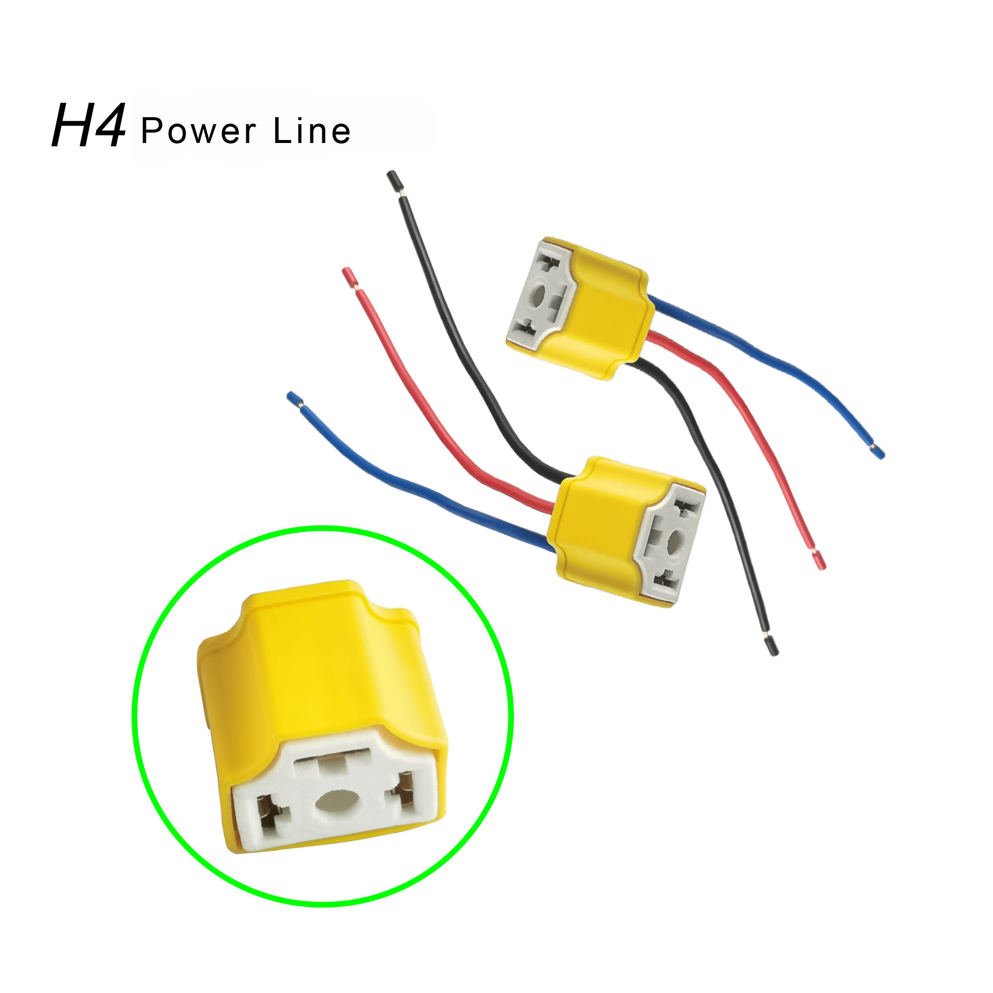 4-Pack 9007 Male To H4 Female Headlight Adapter - Wiring Harness Connector For Fog Lights & Headlight Conversion