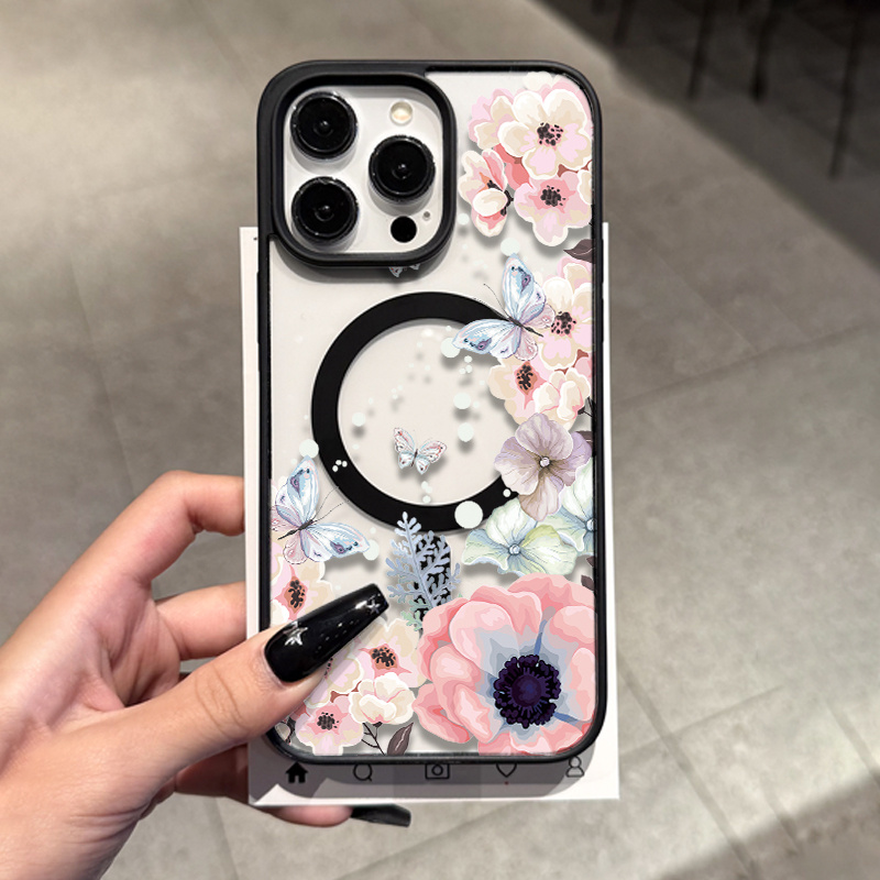 TEMU Phone Case: 1 Magnetic Case Suitable For Iphone 14 Pro Max, Compatible Phone Case With Pattern, Full-coverage Drop-proof Transparent Hard Shell,