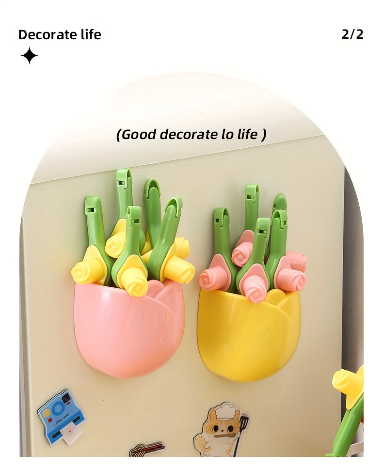 5 leak proof plastic food sealing clips with inverted mouth | easy and   opening and closing, anti-overflow design, space saving storage, suitable for kitchen, travel, pet food, snacks,   Product details 0
