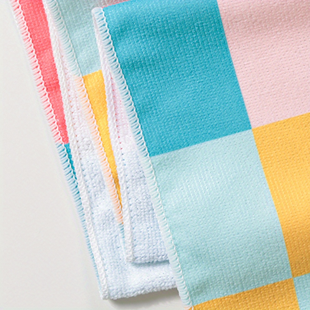 Oversized Quick-drying Beach Towel Floral And Striped Pattern Soft_voghion.com