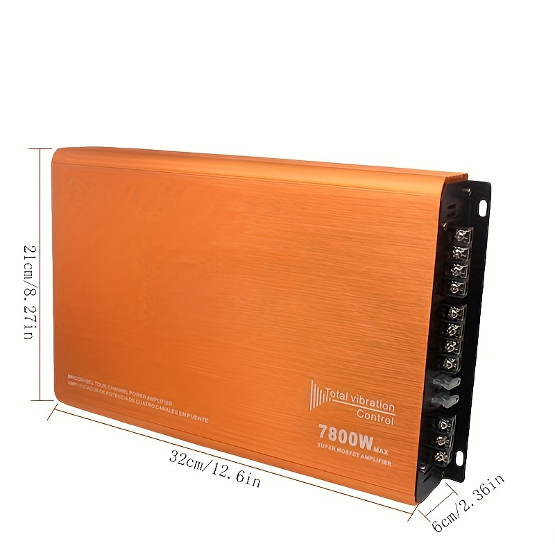 7800w 4-channel /b Hifi Stereo Car Amplifier - 12v Stereo Audio, 70w Rms Per Channel For Enhancing Car With Professional Boost