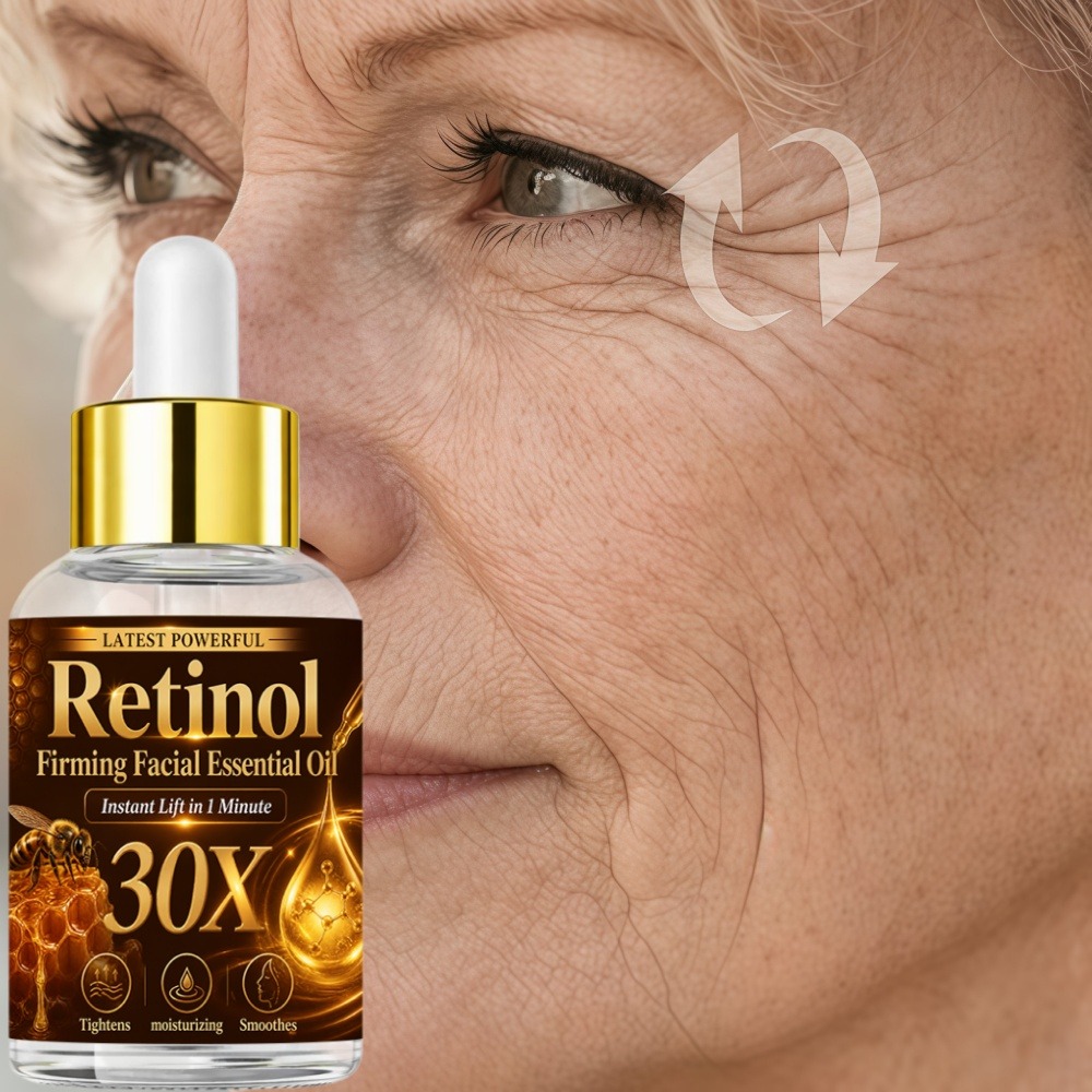 Image of Latest Retinol Instant Facial Essential Oil, 1-minute Quick 30x Tightening, Rich In Collagen, Retinol, The Of , Wrinkles, Feet, Smile Lines, Lines, Etc., Firming And Lifting Skin