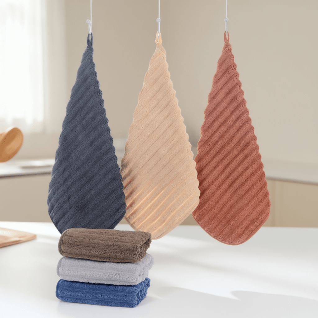 4er-Pack Gesichtstücher, Zufällige Farben, Einfache, Weiche, Schnelltrocknende Taschentücher, Korallenfleece-Tücher, Weich und Saugfähig, Kein Fusseln, Hängende Handtücher, Hoch Saugfähig, Weich und