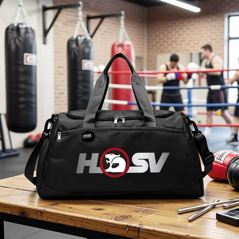 TEMU 1pc Hdsv Printed Tote Gym Bag, Large Capacity Travel Bag, Simple Weekend Overnight Bag, Adjustable Shoulder Strap, Wet And Dry Separation,