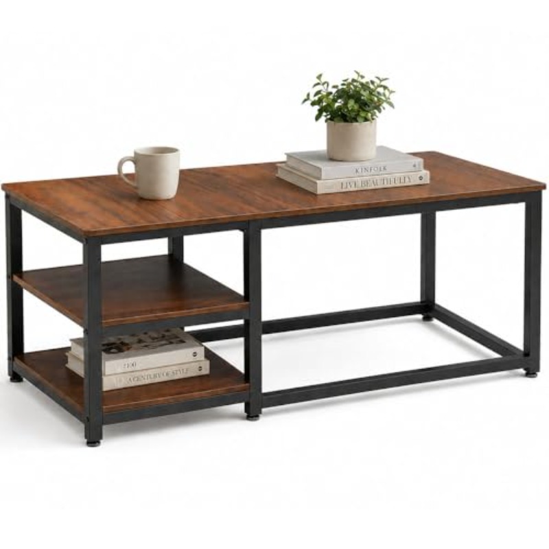 3 tier 100x50  table living room table tea table with   and 2 layer shelves   scandinavian style easy assembly sofa table side table nesting table