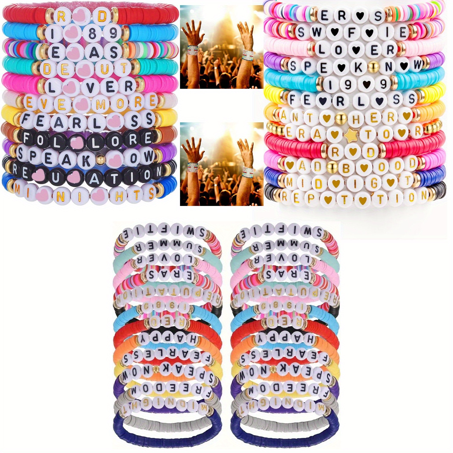 

24 - 48pcs Diy Bracelets Set - , Size -hero 1989 Outfits Jewelry As Halloween Christmas Gifts For Women And