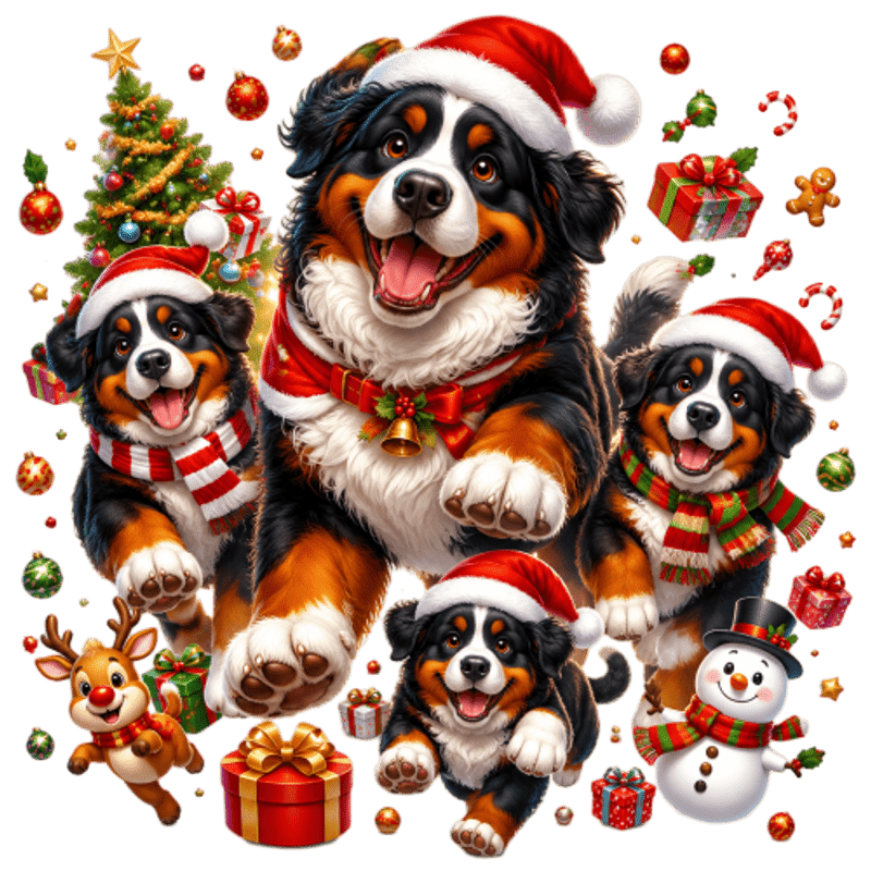 TEMU 1pc 2d Flat Pattern Sticker, Christmas Window Decal, Window Flower, Glass Mural Window Door Decoration Sticker Bernese Gathering Christmas