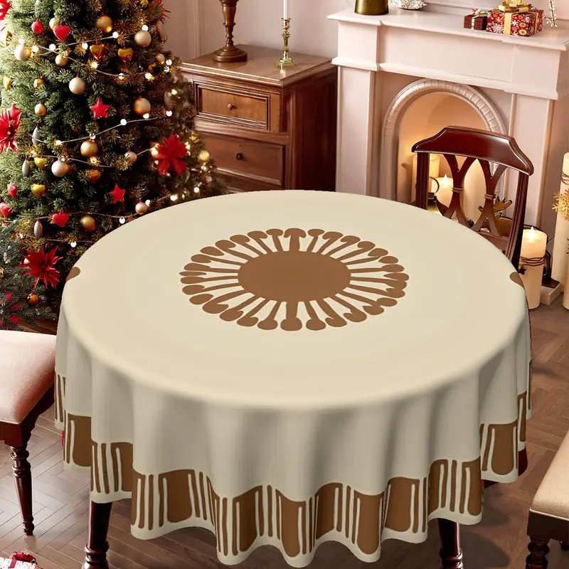 tischdecke weihnachten ostern elegante runde musterierte