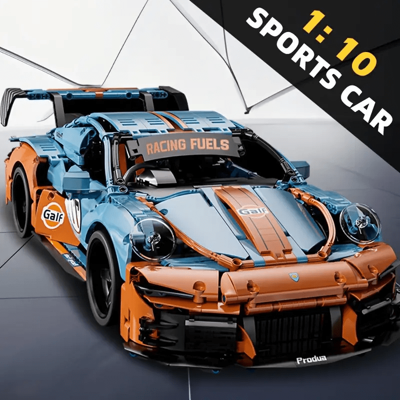 1778pcs GTS Sports Car Building Blocks Set, 1: 10 Scale Car Model, DIY Racing Decor, Adult Collectible Toy, Ideal Christmas & Birthday Gift, Birthday Gift|Sports Car Model|Detailed Construction, Toys
