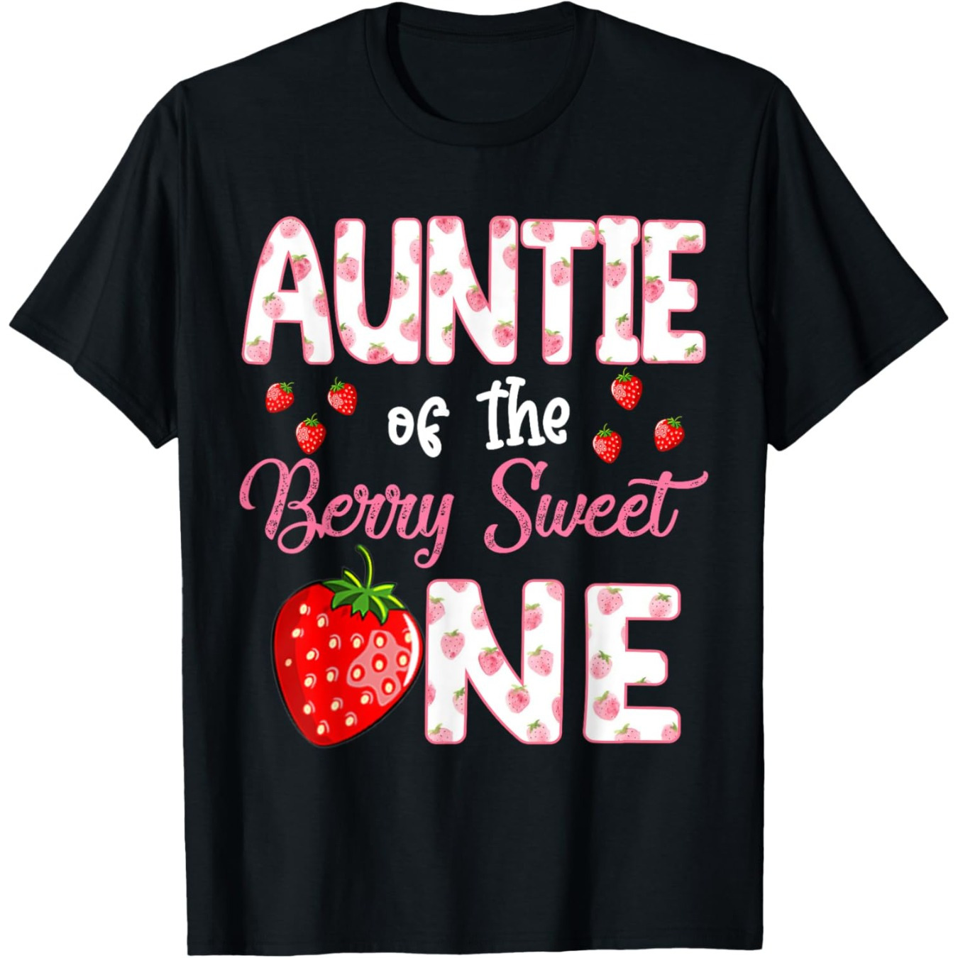 

[fast Arrival] Auntie Of The First Birthday T-shirt For Men Women, Christmas Halloween Thanksgiving Day New Year Gift For Men Women Dad Mom Friends, Unisex Fabric Tee, 100% Cotton