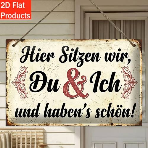 2d flat 1pc german wall sign here you and artificial sign suitable for home kitchen porch and yard decoration german slogan decoration holiday gift irregular shape suitable for narrow spaces