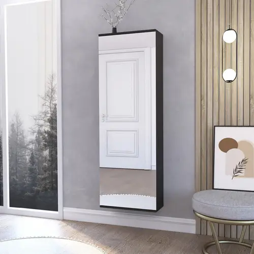 wall mounted shoe rack with chimg single door black